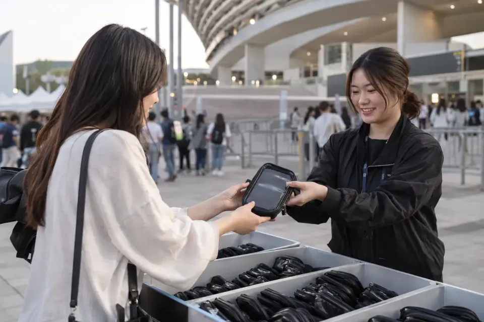 콘서트 촬영폰, 공항 수령과 공연장 수령 어디가 편할까? · 선택과 준비 장면