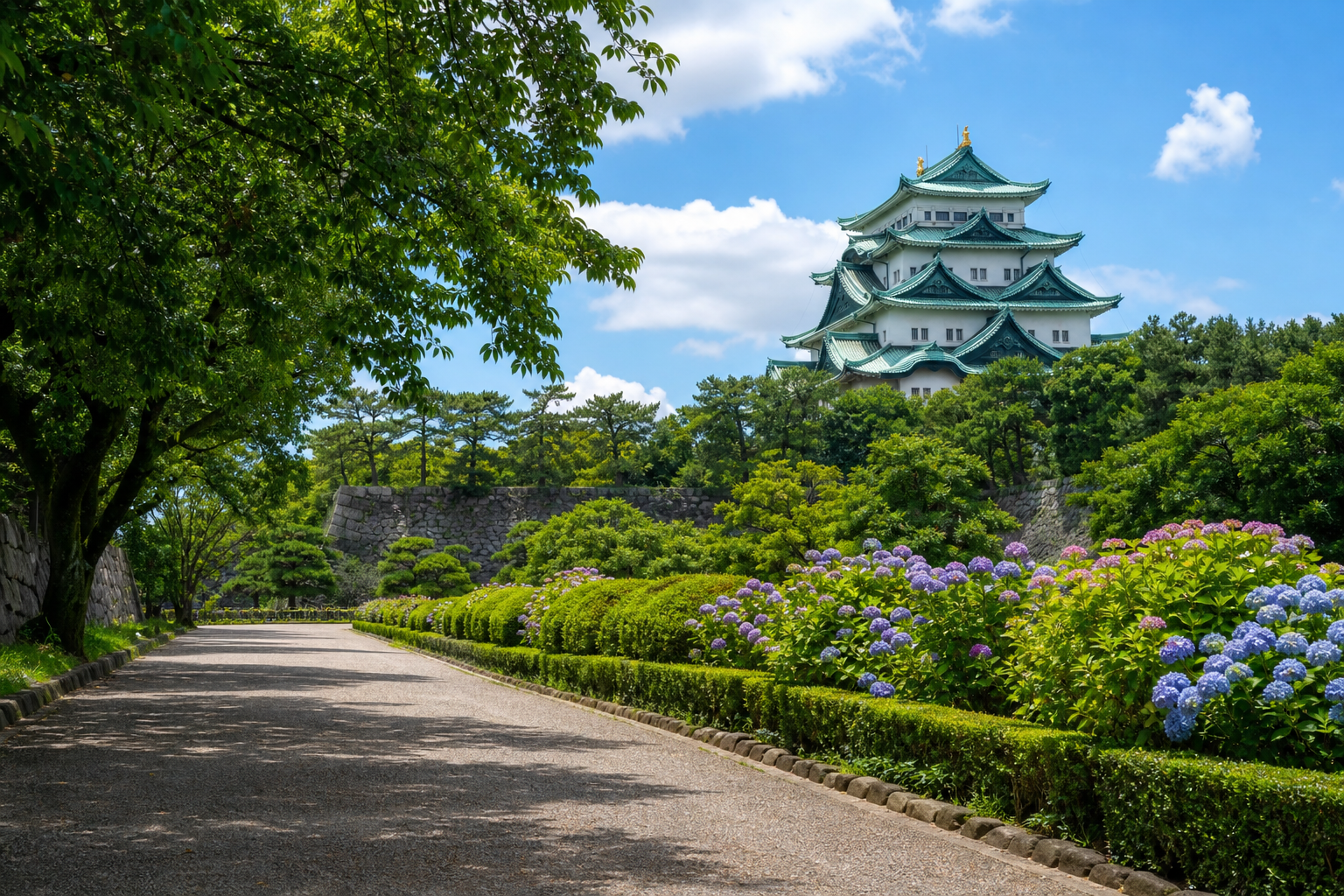 夏季名古屋城与庭园