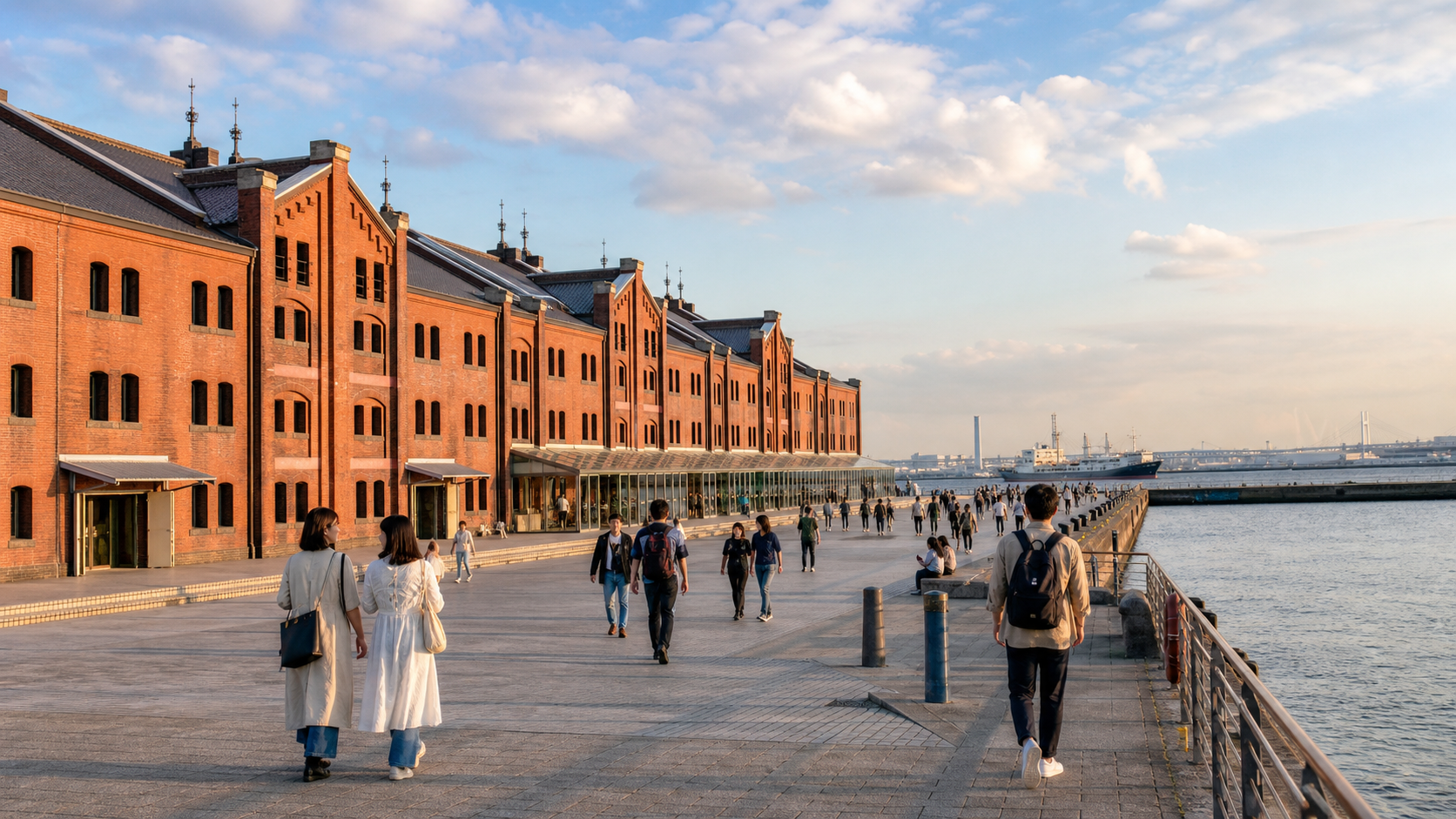 横滨红砖仓库海滨步道