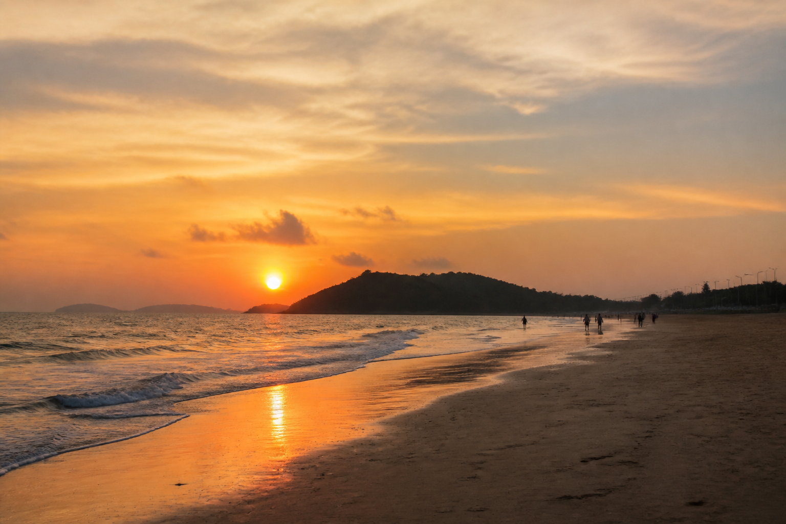 Summer sunset on the west coast of Yeongjong Island