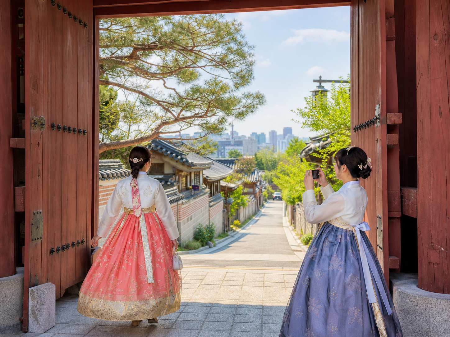 With 한복남: Gyeongbokgung Hanbok Rental Guide: A Photo Route to Bukchon