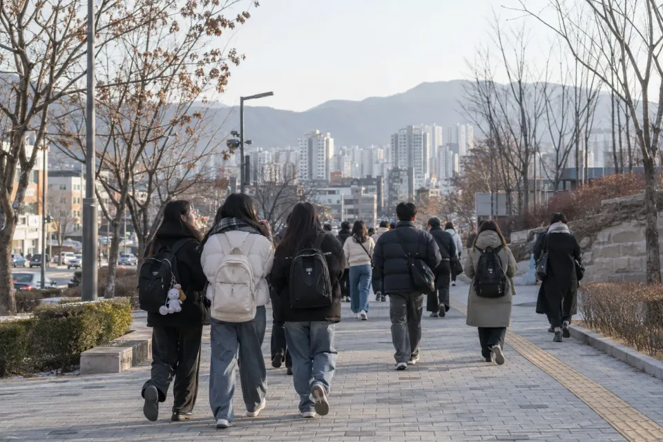 Travel scene inspired by a Daegu city approach to an EXCO concert