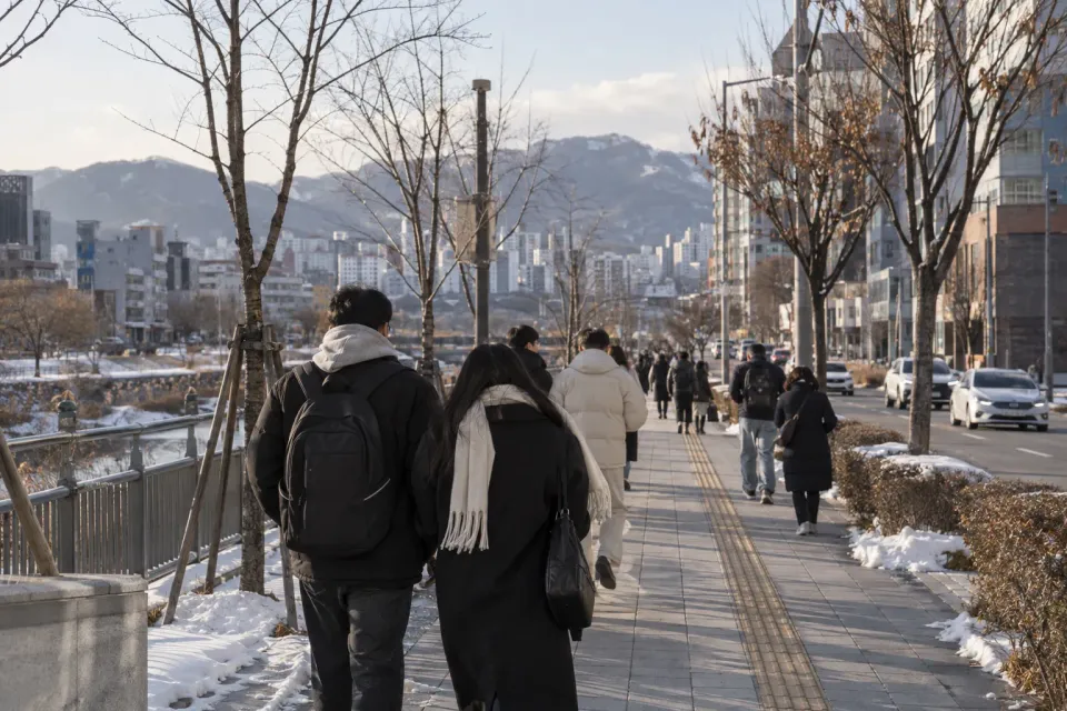 Concert-travel scene inspired by downtown Buk-gu in Gwangju