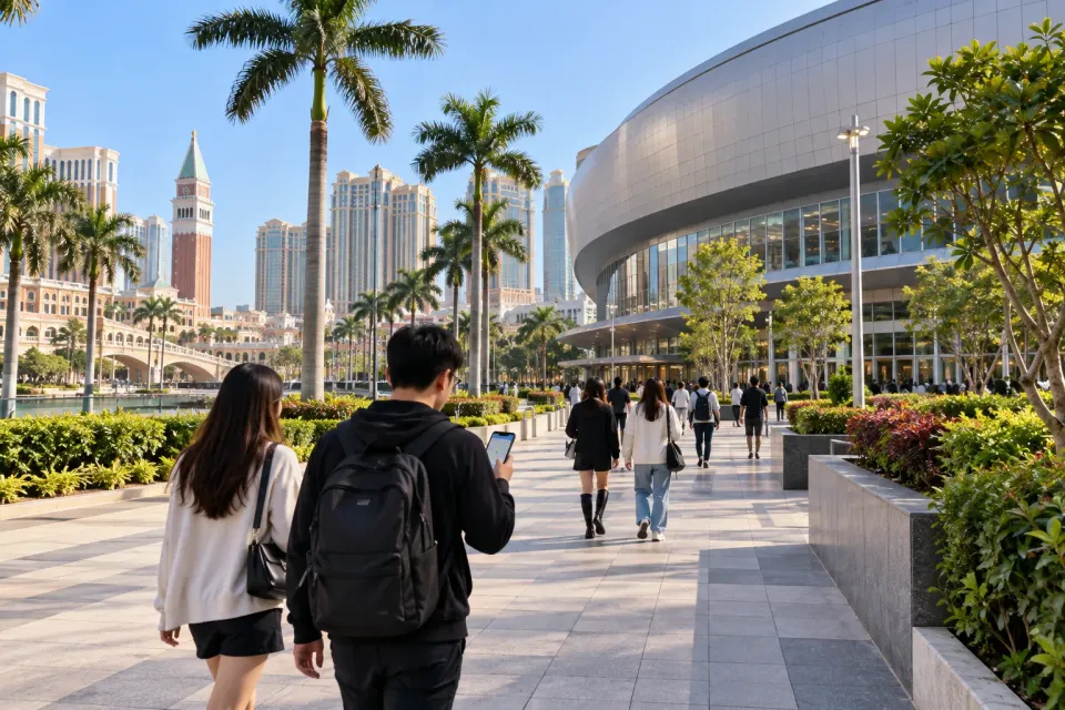 AI illustration imagining concert travellers in Cotai