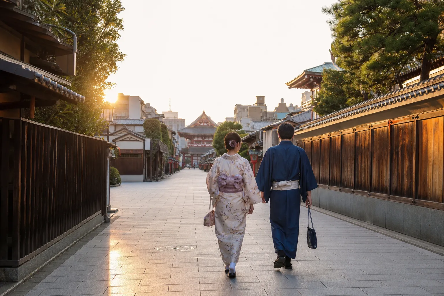 浅草和服与浴衣一日租赁指南:浅草寺路线和18点归还