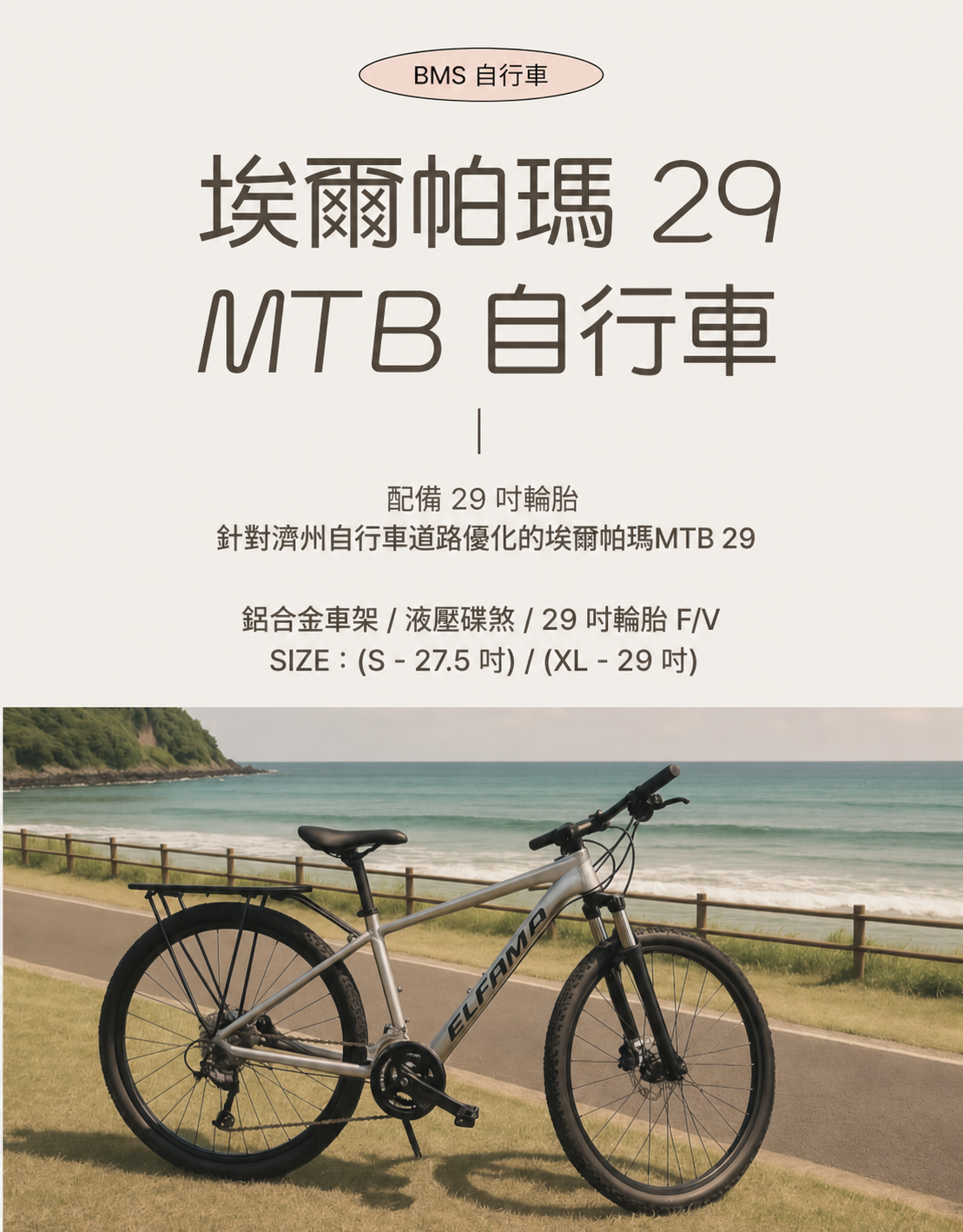 BMS Hiking Elpama 29 MTB 介紹