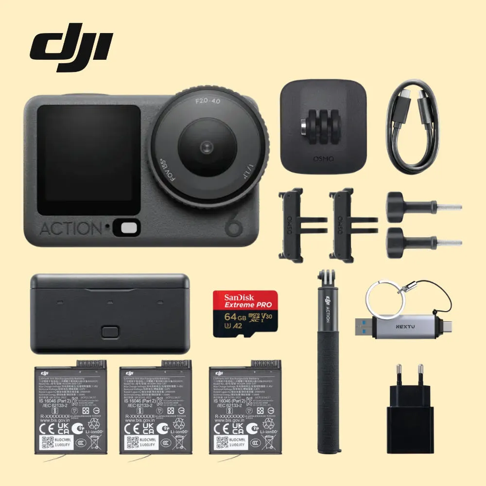【出租】大疆 Osmo Action 6（探險套裝）