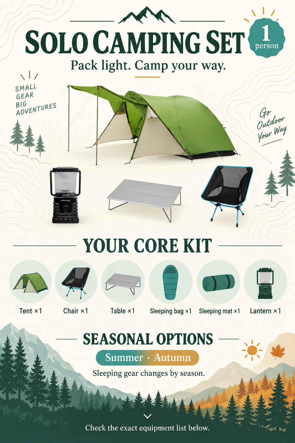 New Solo Camping Set