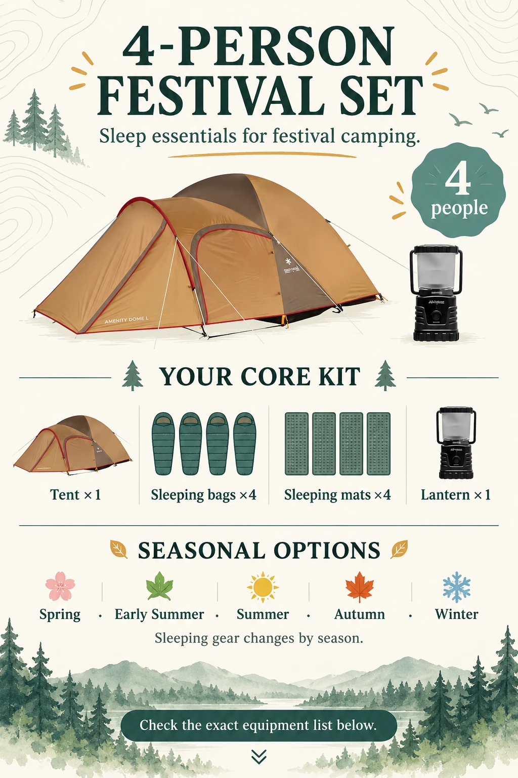 4-Person Festival Camping Set