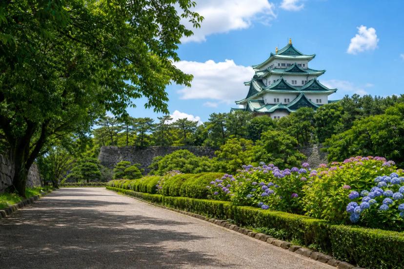夏の名古屋城と庭園