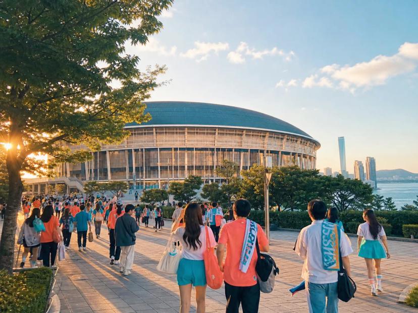 前往演出场馆的观众