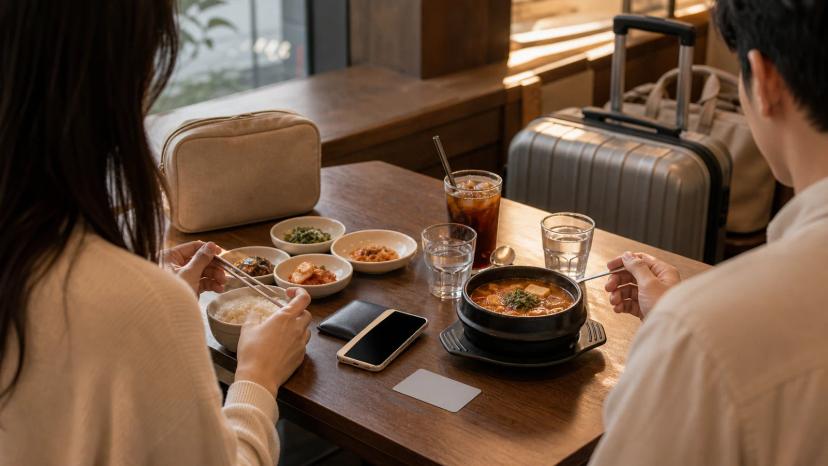 리무진 버스와 택시를 비교하는 도착 직후 선택