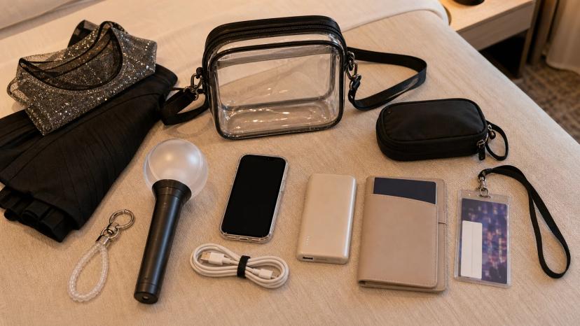 Small-bag essentials before K-pop concert entry