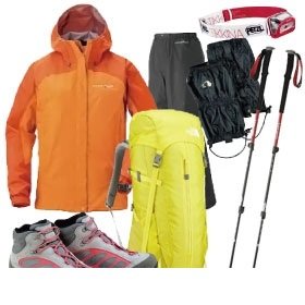 [日本全国配送] 初心者向け登山用品6点セット