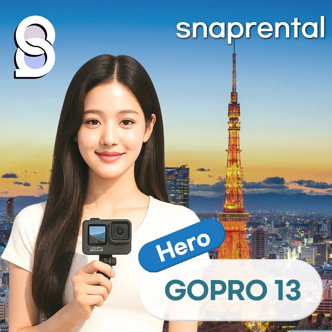 GoPro 13 rental full package, pick-up at Incheon Airport in 1 day